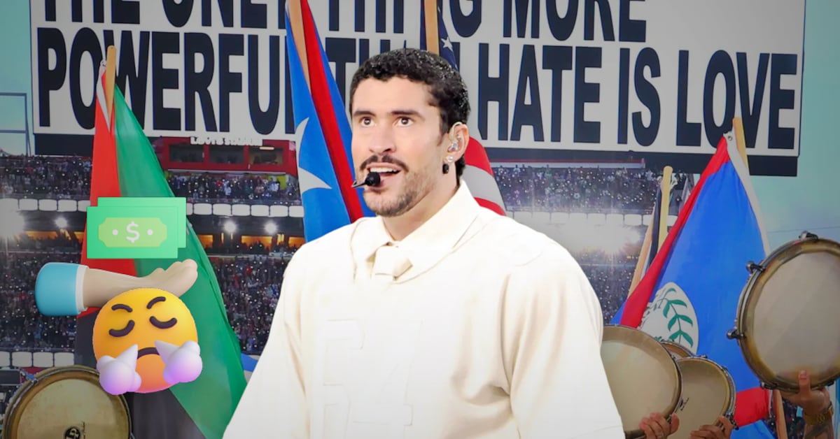 Políticos exigen multas a Bad Bunny tras su actuación en el Super Bowl